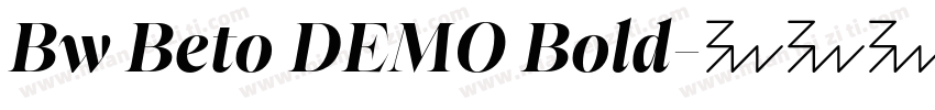 Bw Beto DEMO Bold字体转换